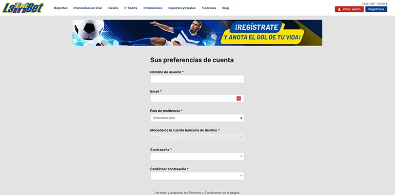 Registro de cuenta e inicio de sesión